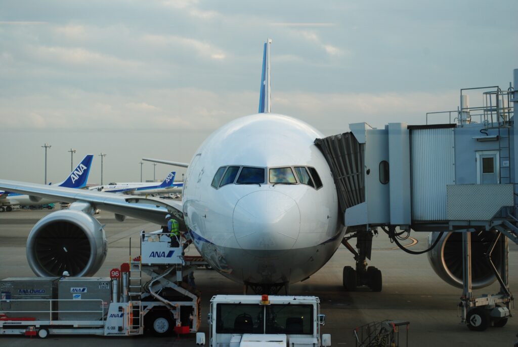 Airplane at gate