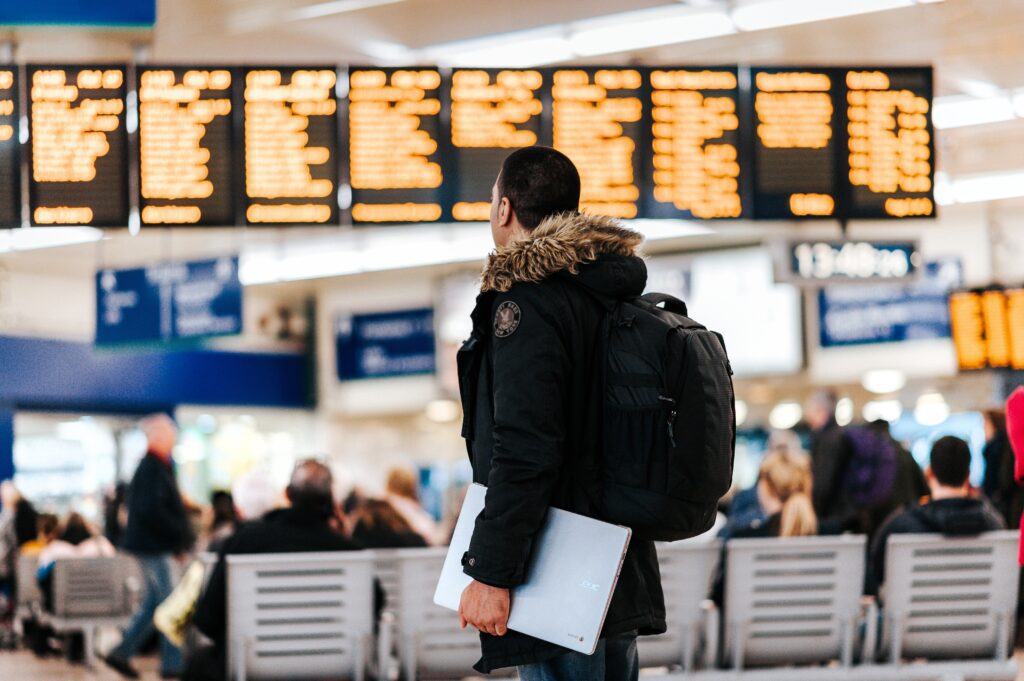 Waiting in airport