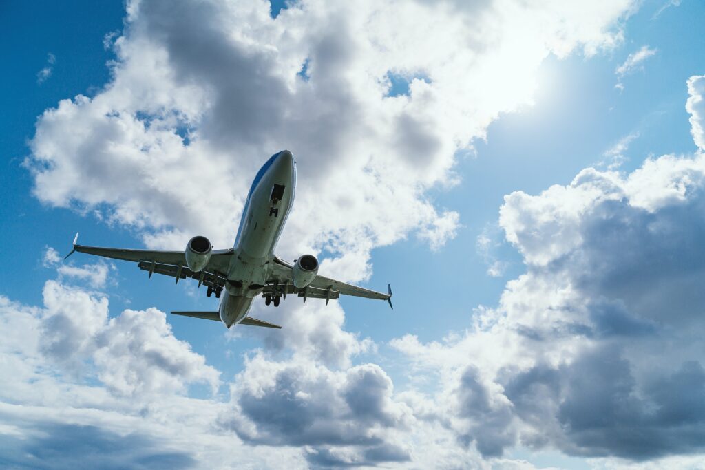 Airplane from below